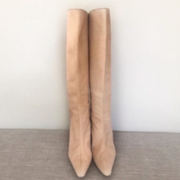 Manolo Blahnik Shoes - Manolo Blahnik Knee-High Tan Pony Hair Boots